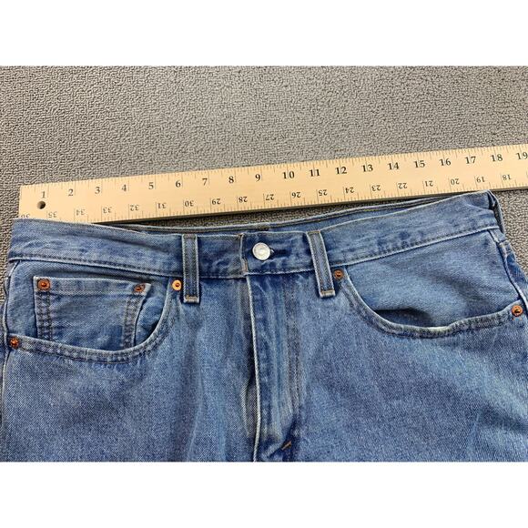 Levi's Men's 34x29 550 Relaxed Fit Blue Light Wash Straights Jeans - Picture 6 of 14